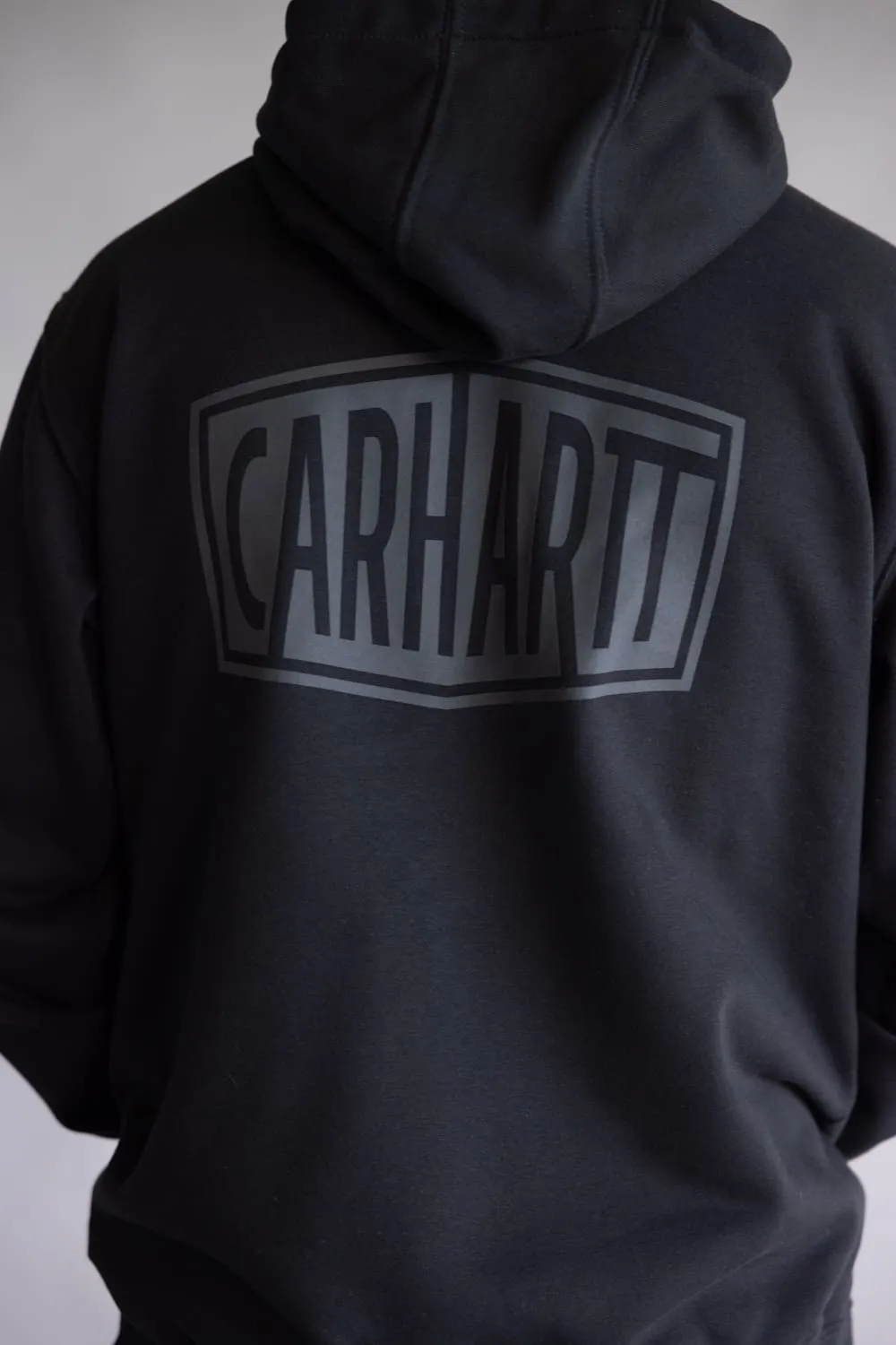 Carhartt Rain Defender Midweight Logo Sleeve Hoodie for Men in Black | 107030-BLK BLACK sold by Glik’s product image thumbnail 4