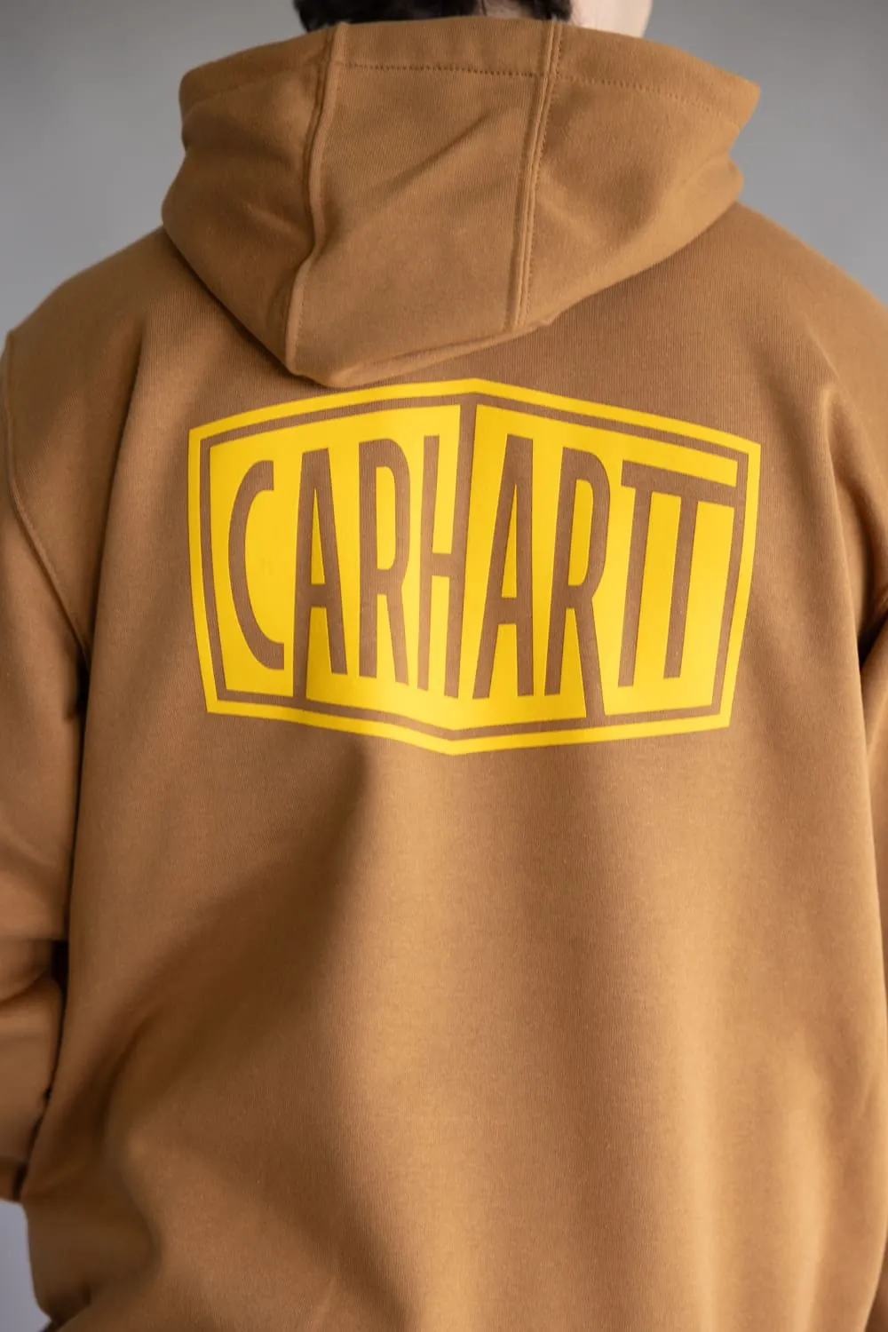 Carhartt Rain Defender Midweight Logo Sleeve Hoodie for Men in Carhartt Brown | 107030-BRN BROWN sold by Glik’s product image thumbnail 3