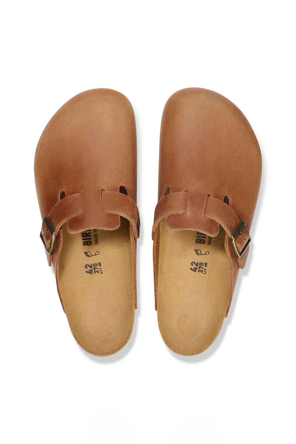 Birkenstock Boston Oiled Leather Clogs for Men in Cognac | 1028179 sold by Glik’s product image thumbnail 4