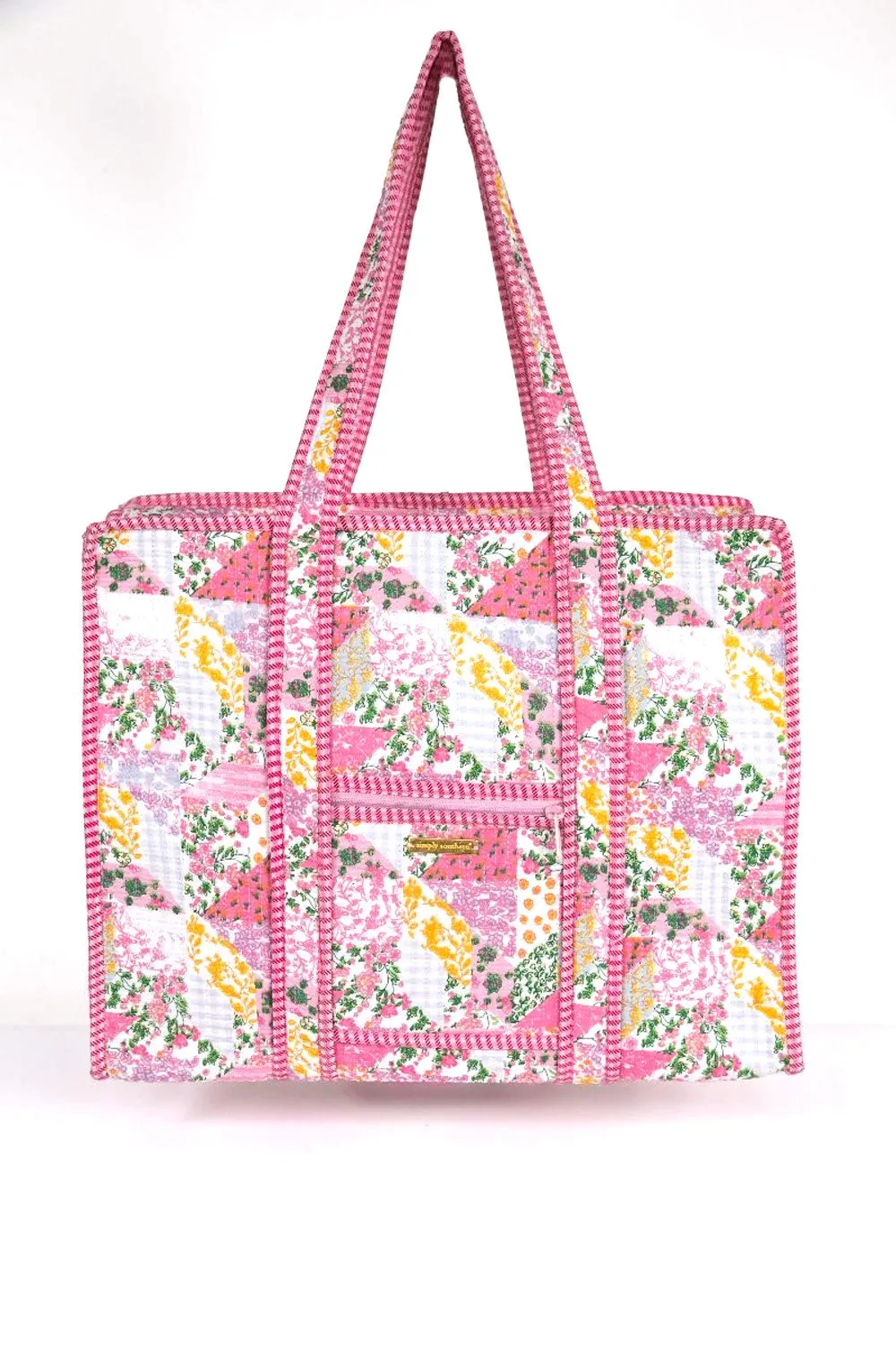 Simply Southern Quilted Tote Bag for Women in Pink Floral | 0225-BAG-QLTD-TOTE-MLTFLR sold by Glik’s product image thumbnail 2