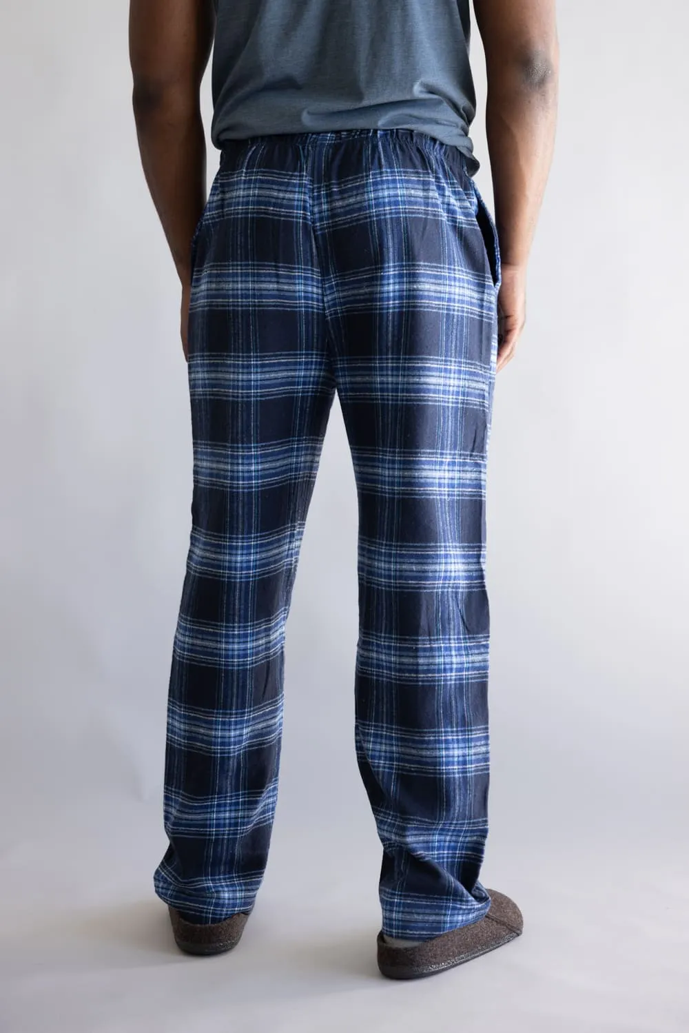 Plaid Flannel Lounge Pants for Men in Navy | EZ71372-NAVY STEWART sold by Glik’s product image thumbnail 4