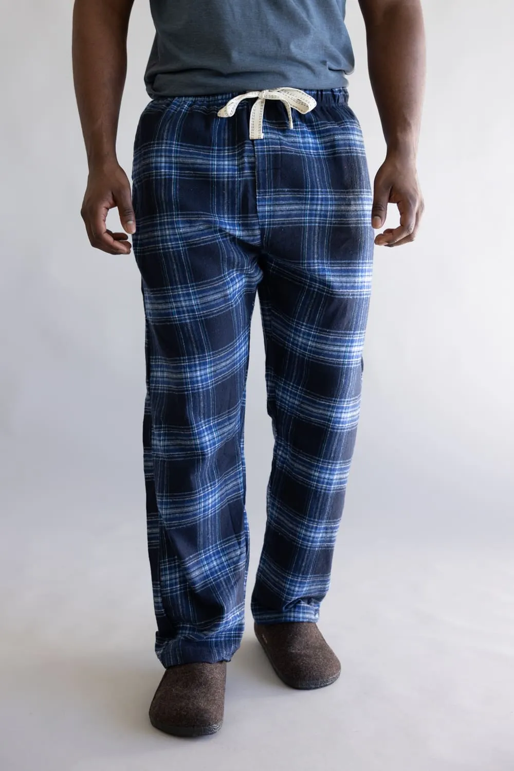 Plaid Flannel Lounge Pants for Men in Navy | EZ71372-NAVY STEWART sold by Glik’s product image thumbnail 3