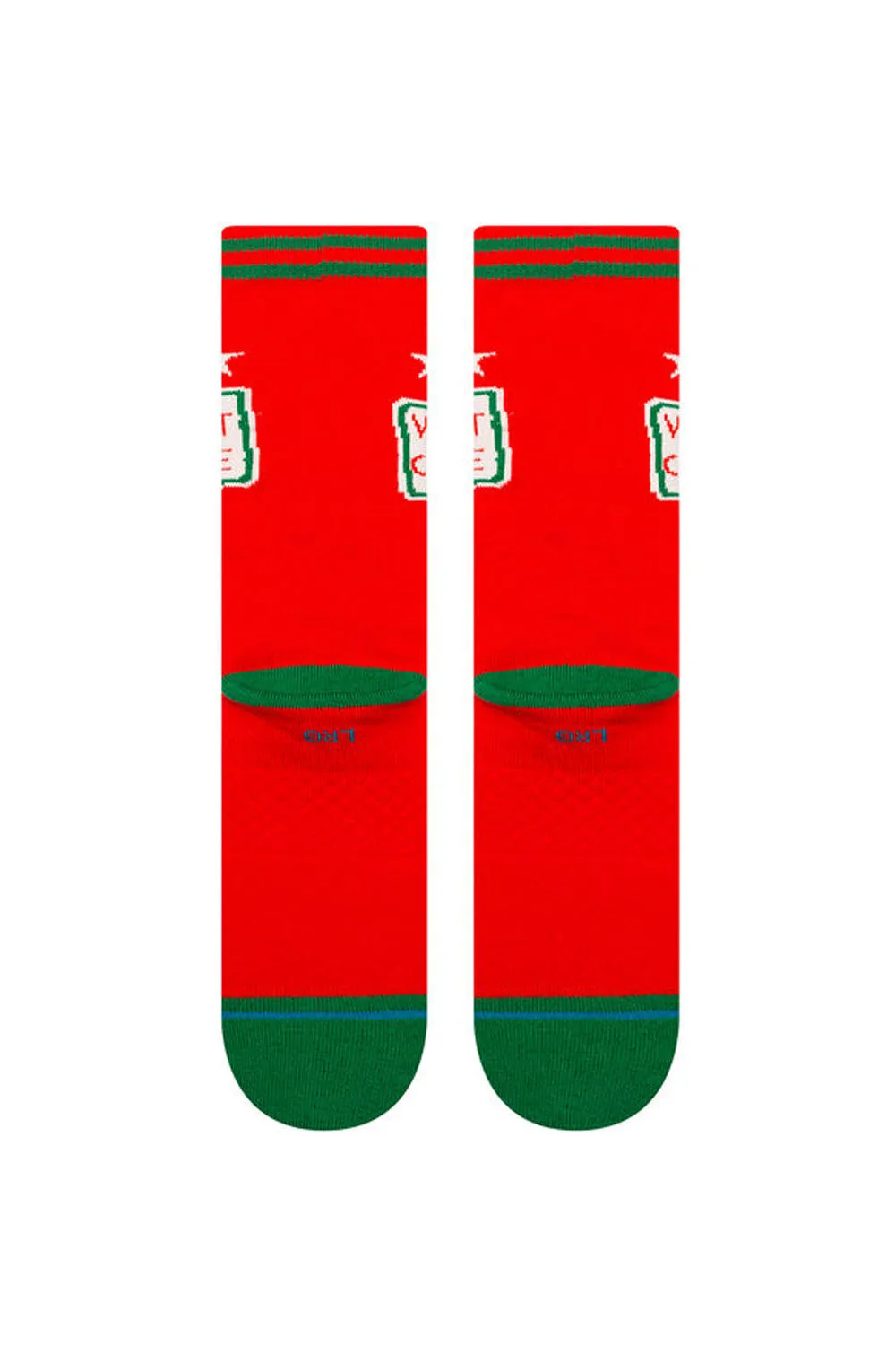 Stance Elf World’s Best Elf Crew Socks for Men in Red | A555D25WOR-RED sold by Glik’s product image thumbnail 3