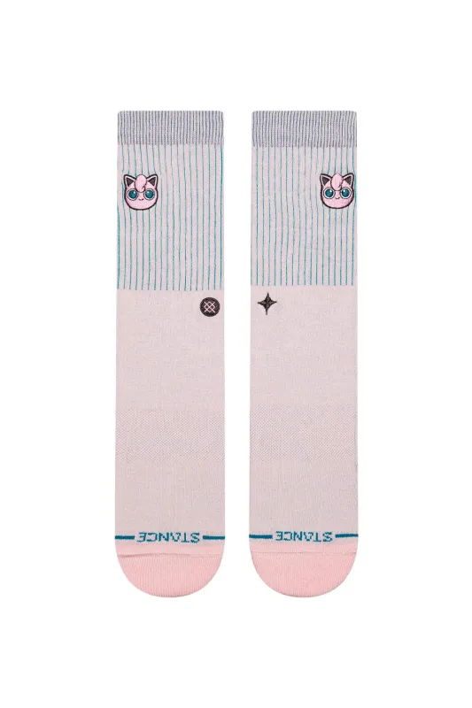 Stance Pokemon Jigglypuff Crew Socks for Men in Pink | A555D25PAT-PINK sold by Glik’s