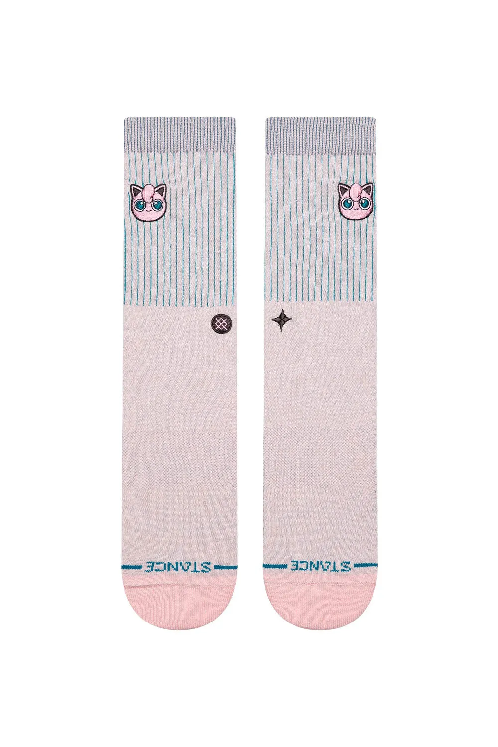 Stance Pokemon Jigglypuff Crew Socks for Men in Pink | A555D25PAT-PINK sold by Glik’s