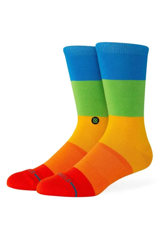 Stance Snapshot Crew Socks for Men in Rainbow | A555D25SNA-MULTI made by Stance
