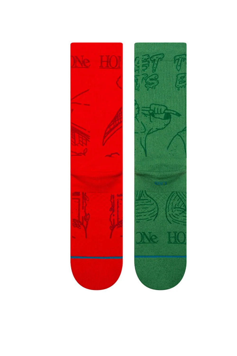 Stance Home Alone Crew Socks for Men in Red/Green | A556D25HOA-MULTI sold by Glik’s product image thumbnail 2