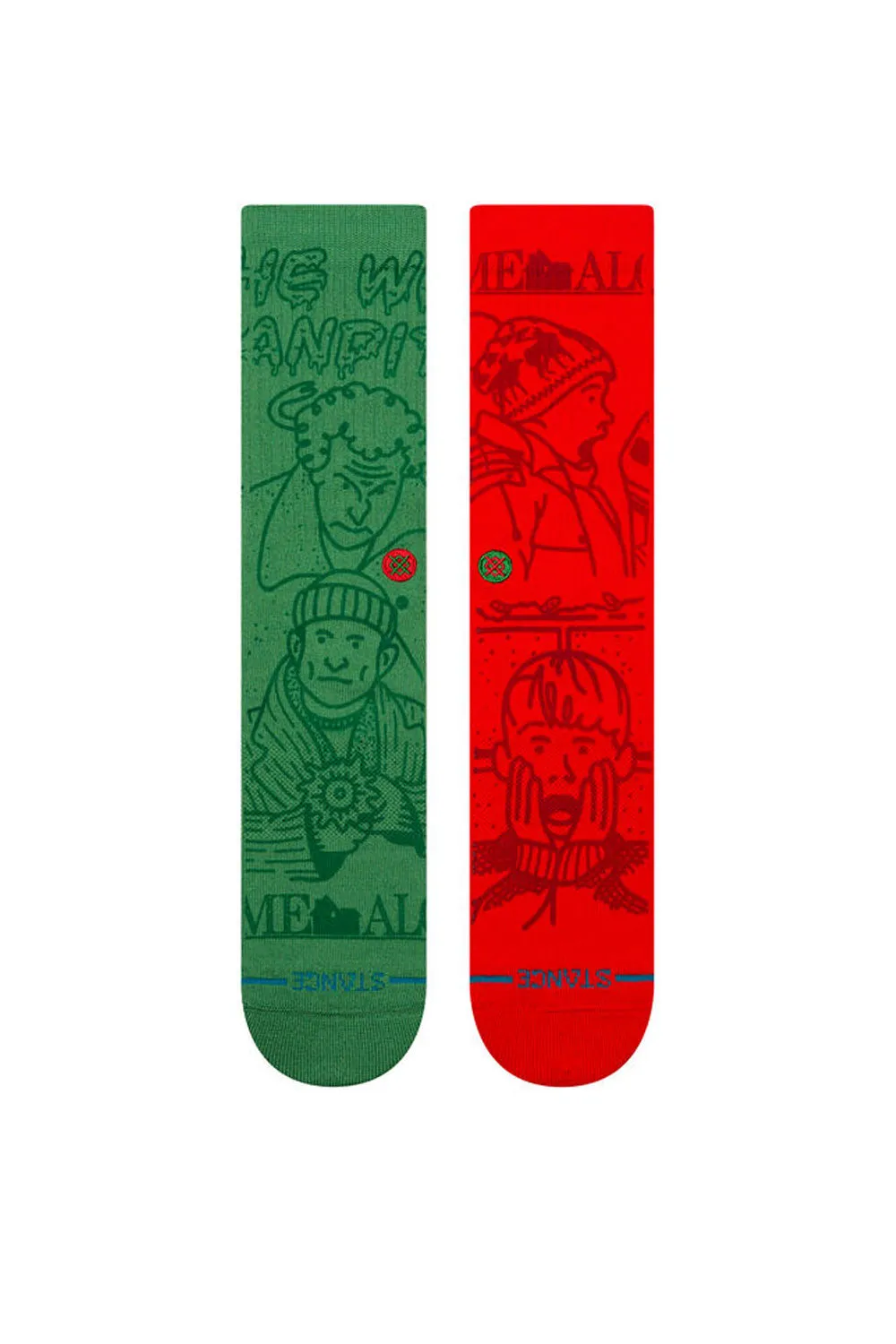 Stance Home Alone Crew Socks for Men in Red/Green | A556D25HOA-MULTI sold by Glik’s product image thumbnail 3