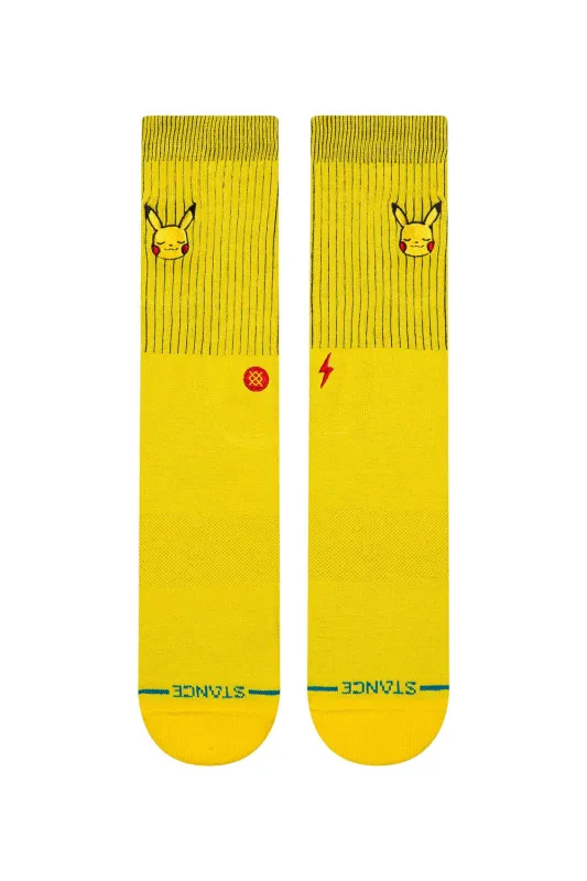 Stance Pokemon Pikachu Crew Socks for Men in Yellow | A555D25PIK-YELLOW sold by Glik’s