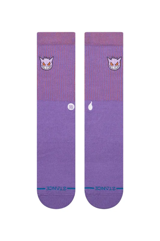 Stance Pokemon Gengar Crew Socks for Men in Purple | A555D25GEN-PURPLE sold by Glik’s