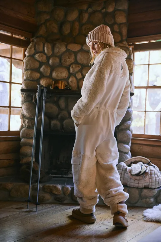 FP Movement Salopette Fleece Coverall for Women in Ivory | OB2348856-IVORY sold by Glik’s