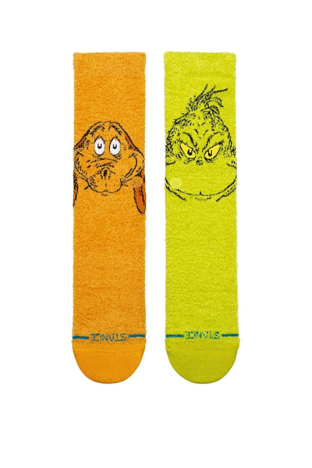 Stance Grinch Fuzzy Crew Socks for Men in Green/Yellow | A555D25GRI-GRN sold by Glik’s product image thumbnail 2