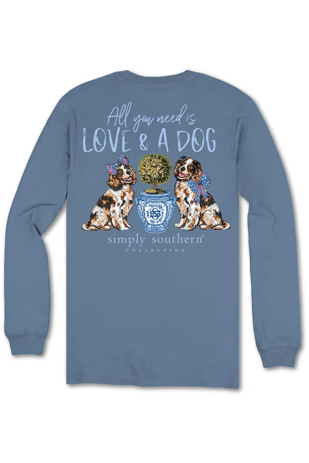 Simply Southern Love & A Dog Long Sleeve T-Shirt for Women in Blue | LS-LOVE-ICELAND sold by Glik’s product image thumbnail 3