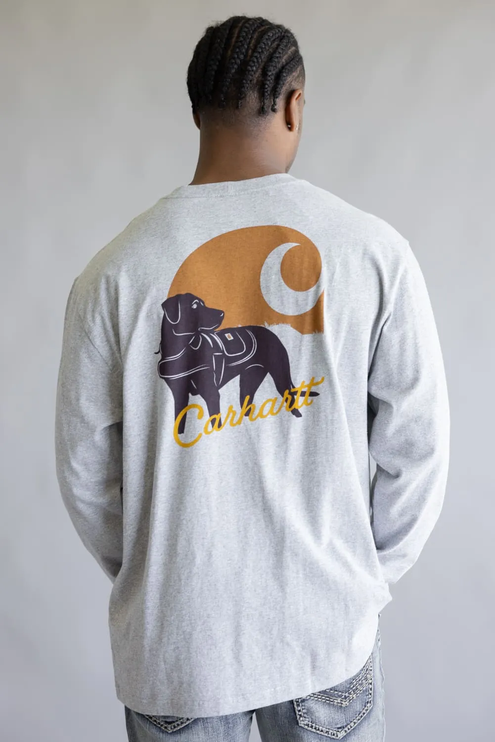 Carhartt Heavyweight Pocket Dog T-Shirt for Men in Gray | 107042-HGY GRAY sold by Glik’s product image thumbnail 3