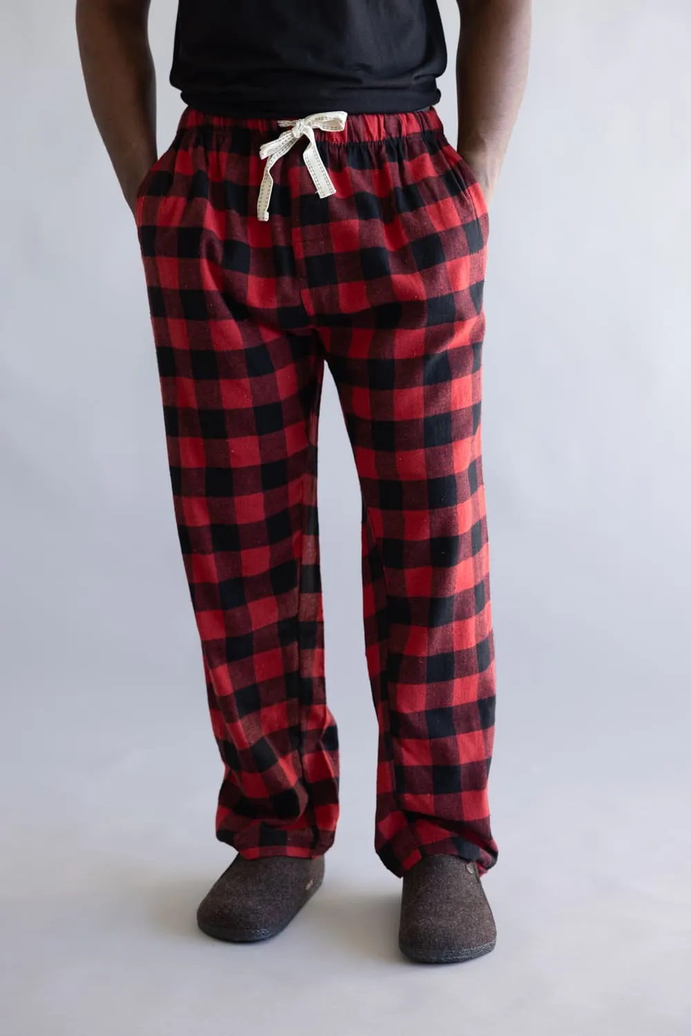Plaid Flannel Lounge Pants for Men in Red | EZ79923FP-RED/BLK BUFFALO sold by Glik’s product image thumbnail 2