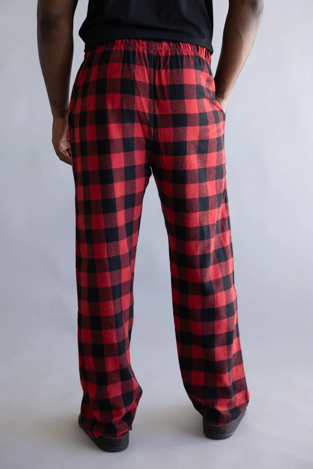 Plaid Flannel Lounge Pants for Men in Red | EZ79923FP-RED/BLK BUFFALO sold by Glik’s product image thumbnail 3