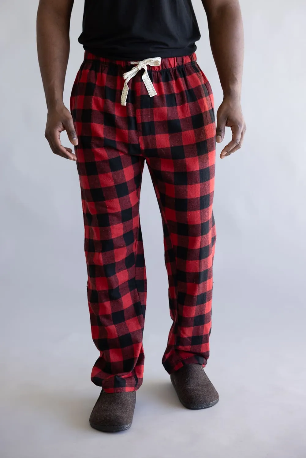 Plaid Flannel Lounge Pants for Men in Red | EZ79923FP-RED/BLK BUFFALO sold by Glik’s