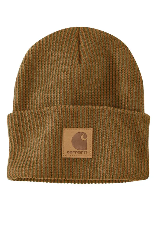 Carhartt Knit Cuffed Plaited Beanie in Brown | 107212-BD4 CRHRTBRN sold by Glik’s