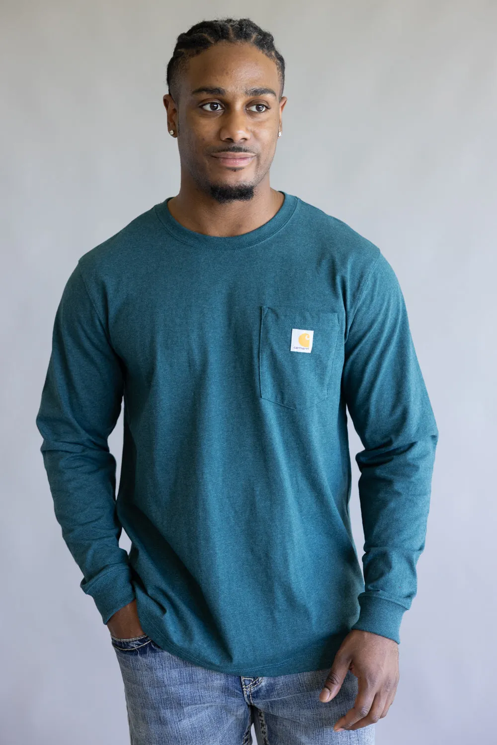 Carhartt Heavyweight Pocket C Graphic T-Shirt for Men in Greenstone | 107036-GM2 GREEN sold by Glik’s product image thumbnail 2