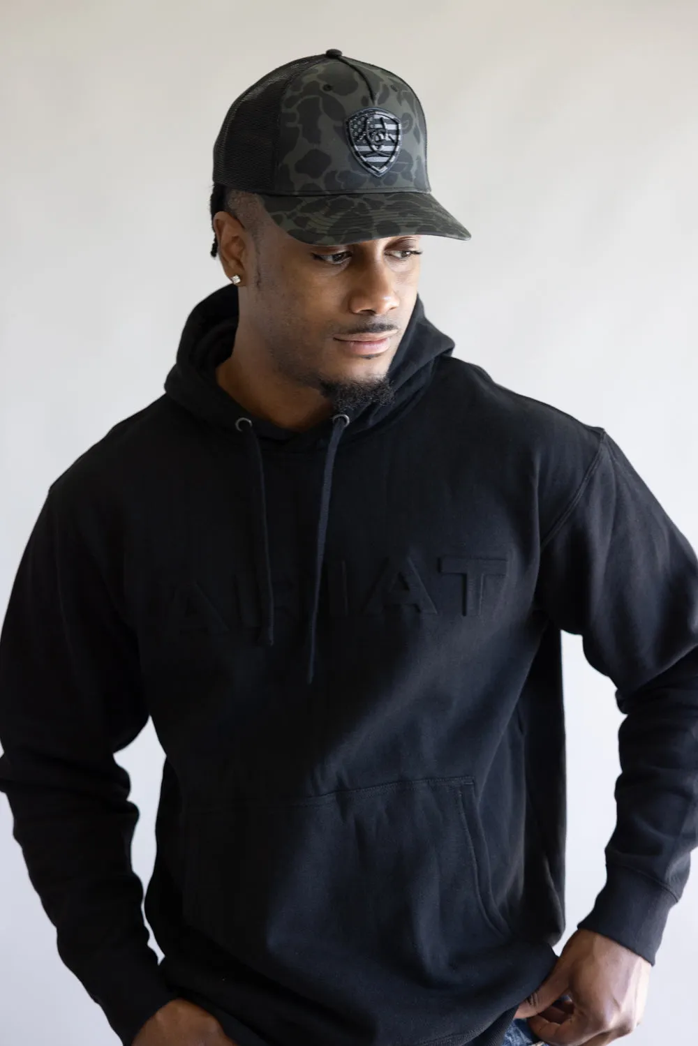 Ariat Embroidery Shield Snapback Hat for Men in Black | A300092866 sold by Glik’s product image thumbnail 5