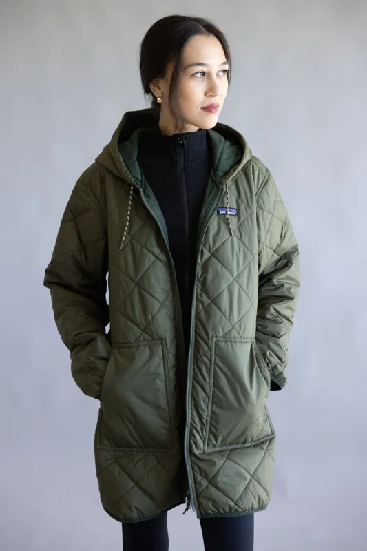 Patagonia Women’s Diamond Quilted Parka in Basin Green | 27710-BSNG sold by Glik’s