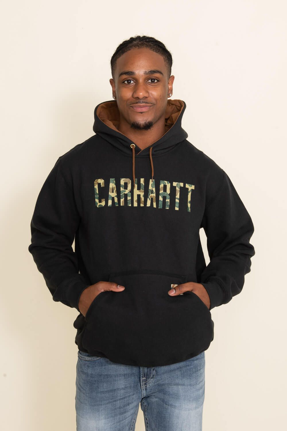 Carhartt Midweight Camo Logo Graphic Hoodie for Men in Black | 105486-BLK BLACK sold by Glik’s product image thumbnail 4