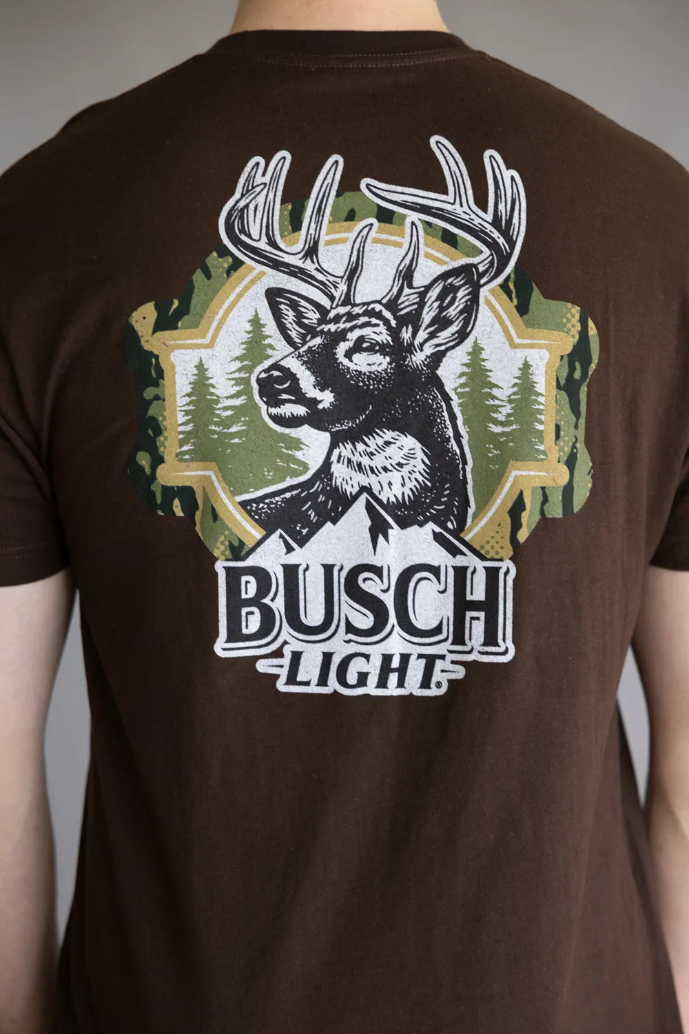 Busch Light Deer Frame T-Shirt for Men in Brown | 18456-324-BROWN sold by Glik’s product image thumbnail 4