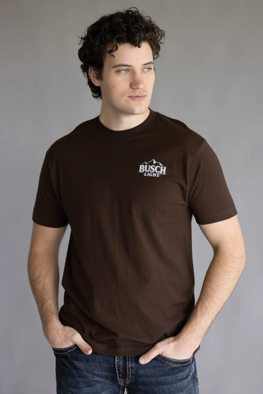 Busch Light Deer Frame T-Shirt for Men in Brown | 18456-324-BROWN sold by Glik’s
