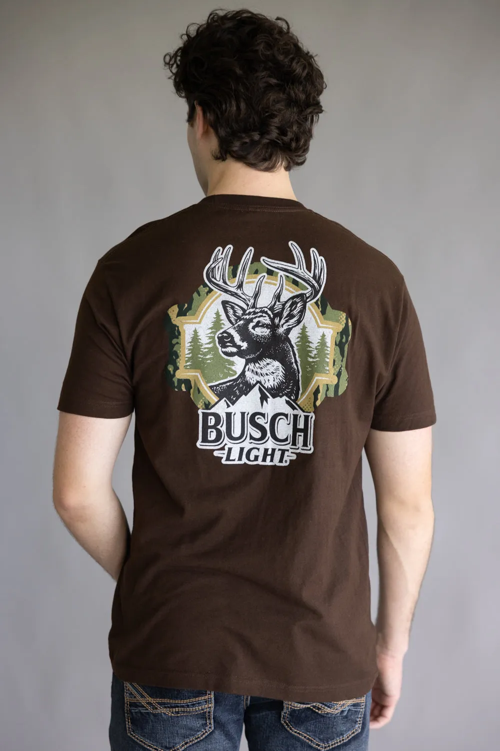 Busch Light Deer Frame T-Shirt for Men in Brown | 18456-324-BROWN sold by Glik’s product image thumbnail 2