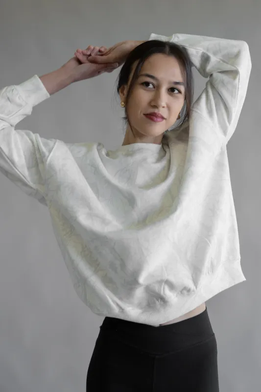 Camo Crewneck for Women in White | T1965-WHITECAMO sold by Glik’s