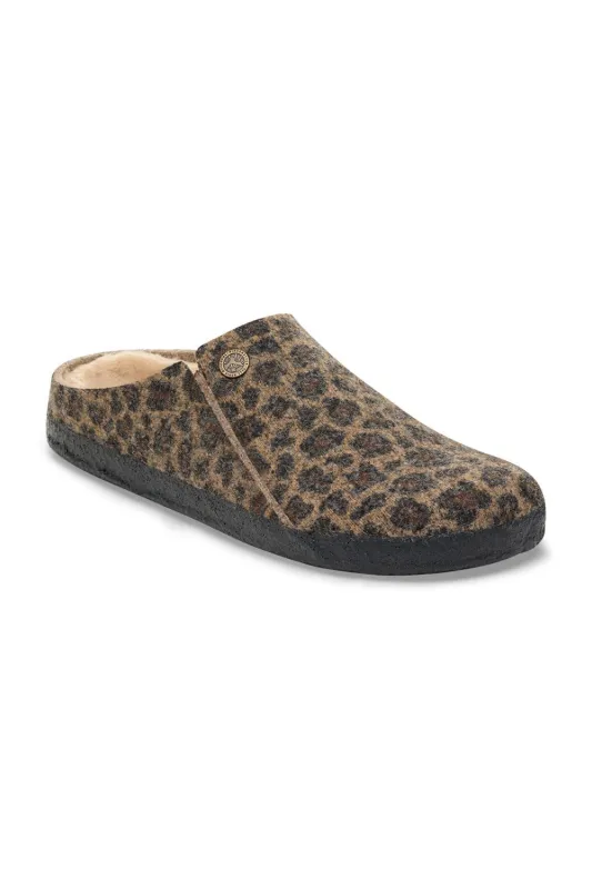 Birkenstock Zermatt Wool Felt Shearling Slippers for Women in Leo Toffee | 1030844 sold by Glik’s