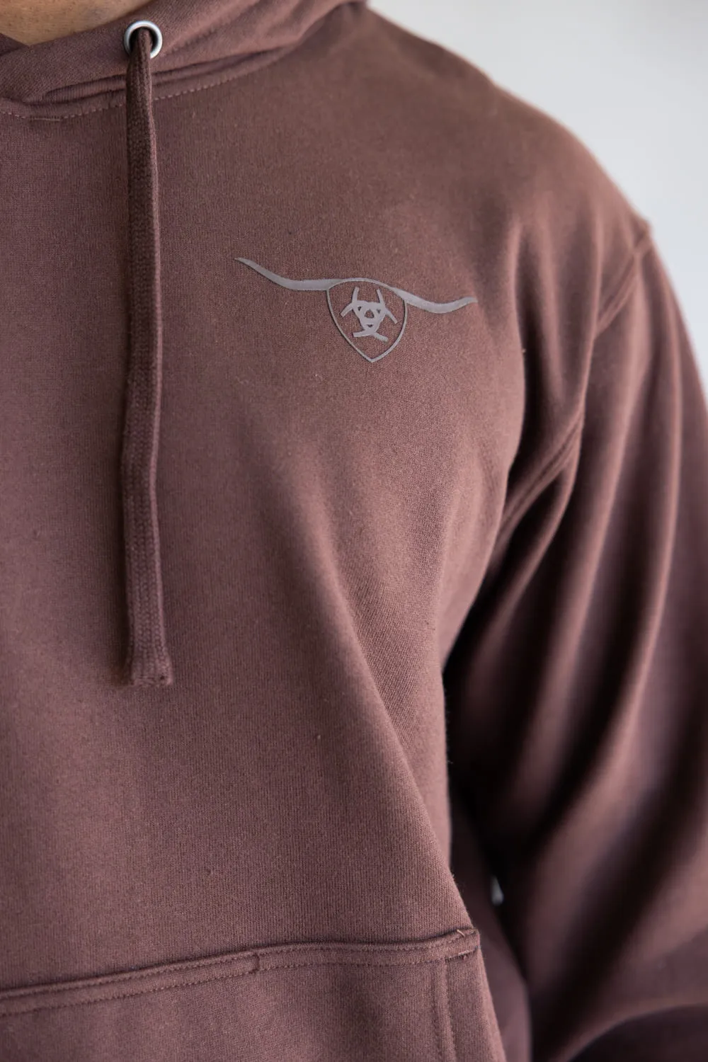 Ariat Shield Steer Head Hoodie for Men in Brown | 10073715-BROWN sold by Glik’s product image thumbnail 2