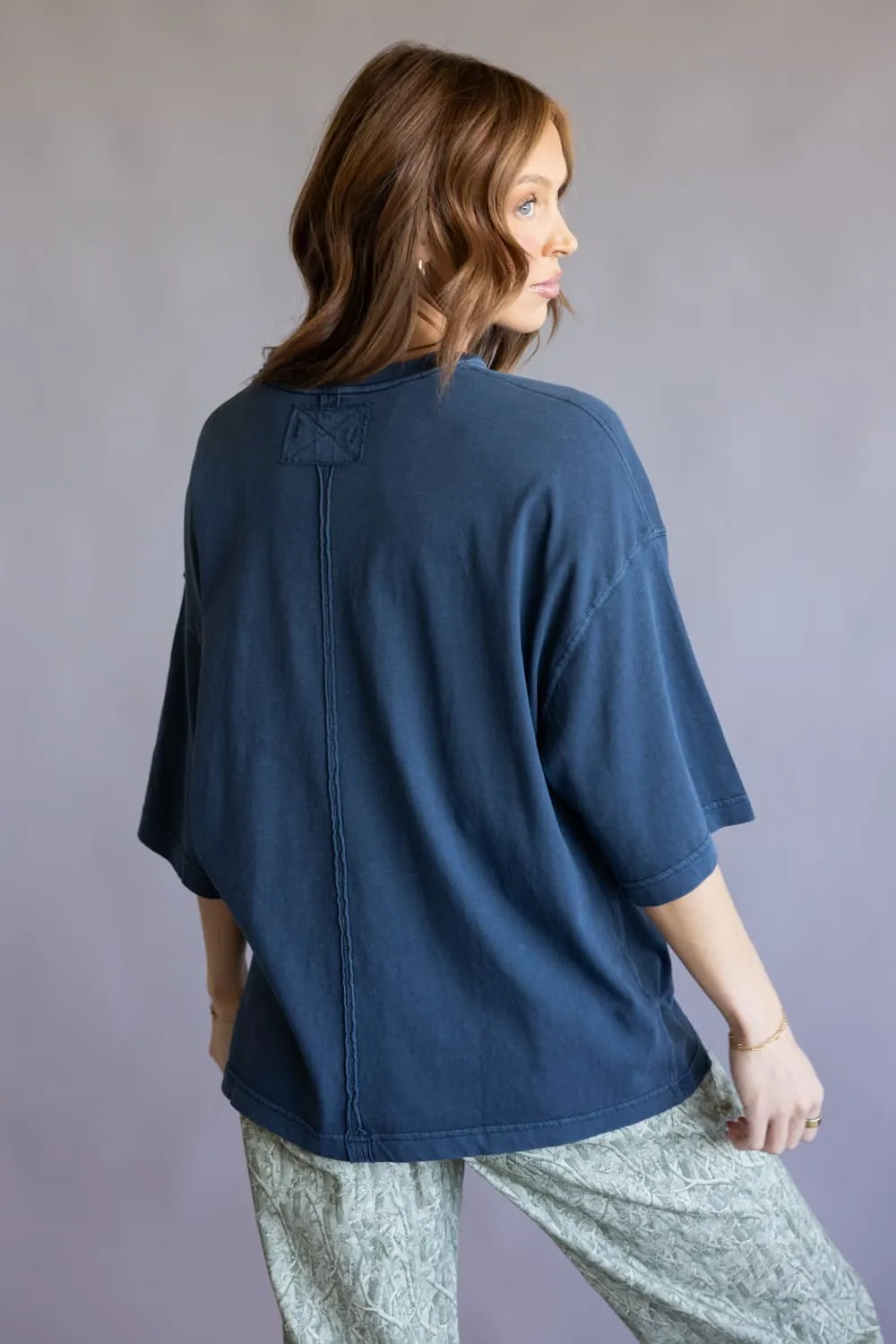 Free People We The Free Perfect Oversized Tee for Women in Varsity Navy | OB2187912-4405-VARSITYNAVY sold by Glik’s product image thumbnail 5