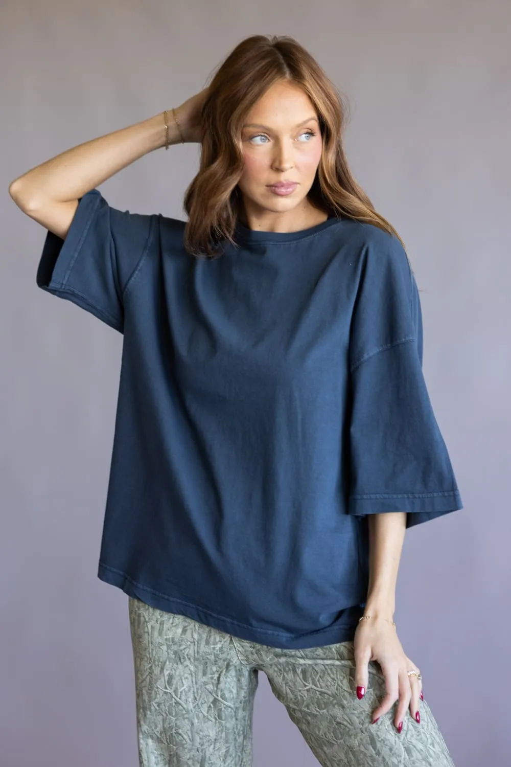 Free People We The Free Perfect Oversized Tee for Women in Varsity Navy | OB2187912-4405-VARSITYNAVY sold by Glik’s product image thumbnail 3