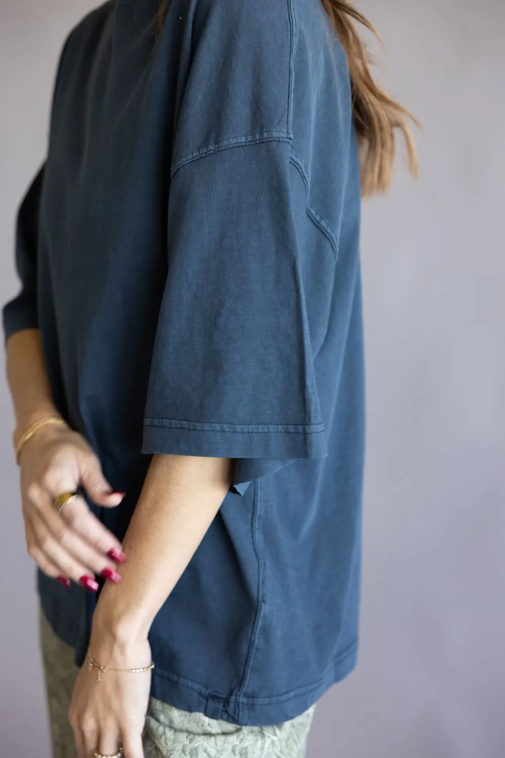 Free People We The Free Perfect Oversized Tee for Women in Varsity Navy | OB2187912-4405-VARSITYNAVY sold by Glik’s product image thumbnail 2