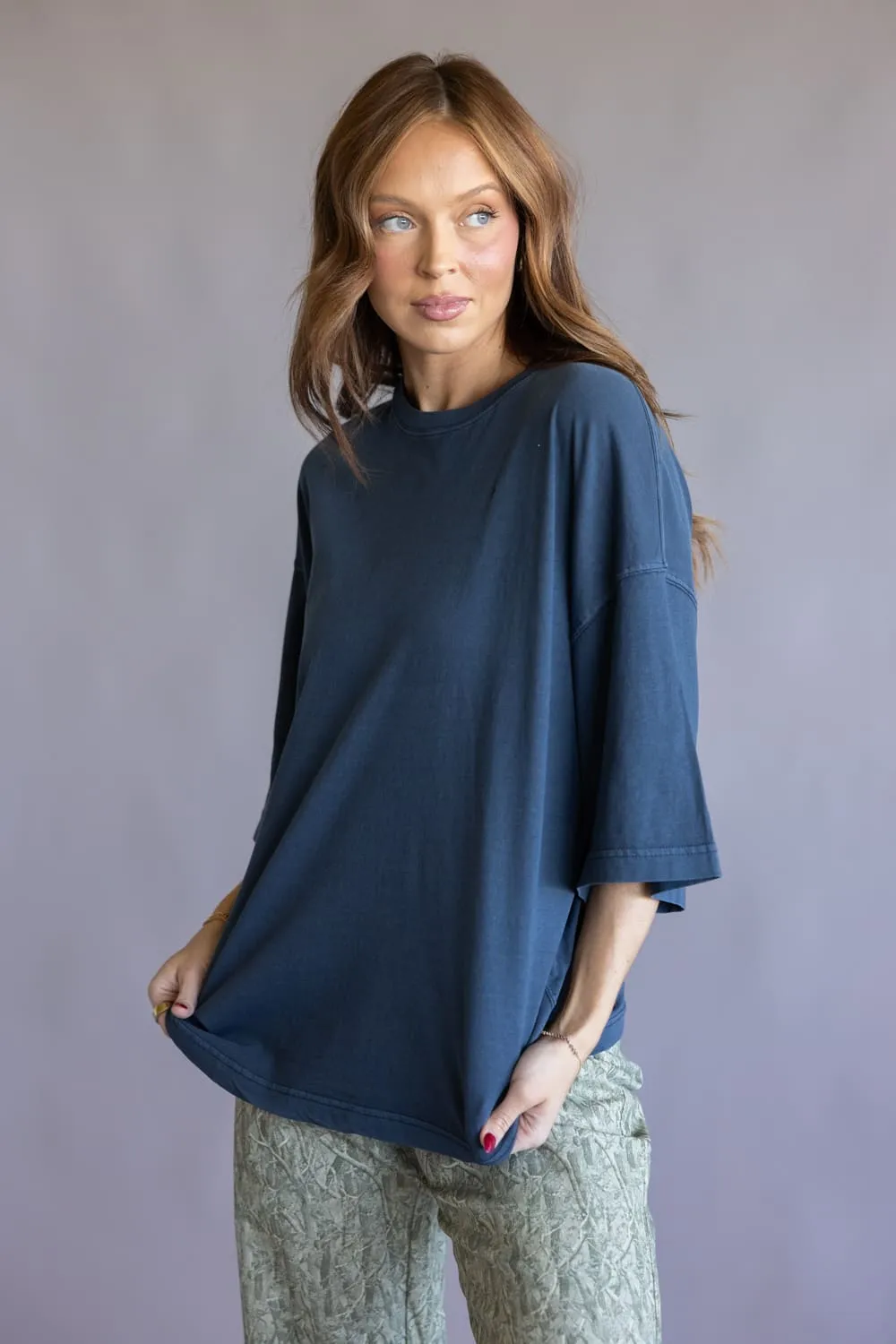 Free People We The Free Perfect Oversized Tee for Women in Varsity Navy | OB2187912-4405-VARSITYNAVY sold by Glik’s product image thumbnail 4
