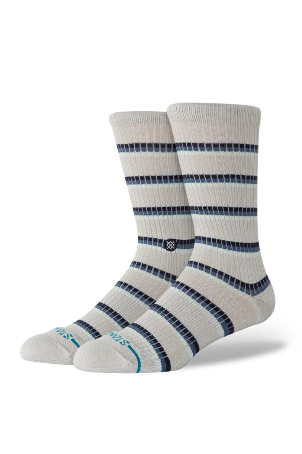 Stance Multi Stripe Ribbed Crew Socks for Men in Grey | A556D25MUL-GRY sold by Glik’s