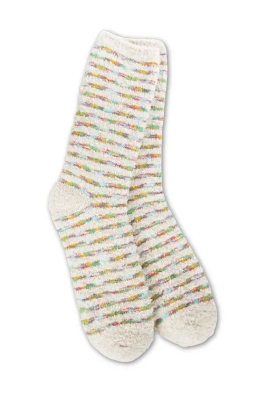Worlds Softest Cozy Crew Socks for Women in Holiday Stripe | 76352 sold by Glik’s
