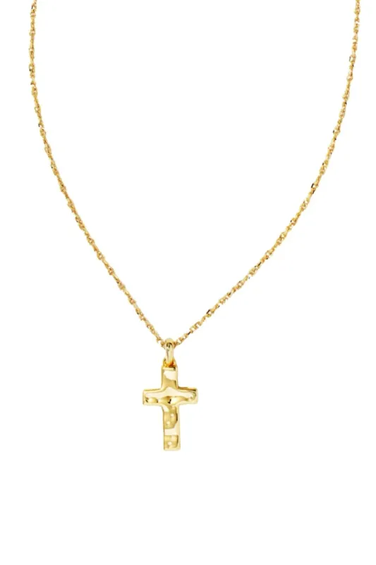 Kendra Scott Cross Pendant Necklace in Gold | 9608800869 sold by Glik’s