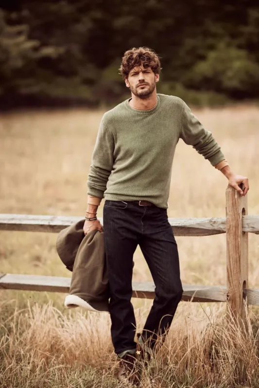 Weatherproof Vintage Vertical Rib Stonewash Sweater for Men in Dark Pine | F2540557GK-DKPINE sold by Glik’s