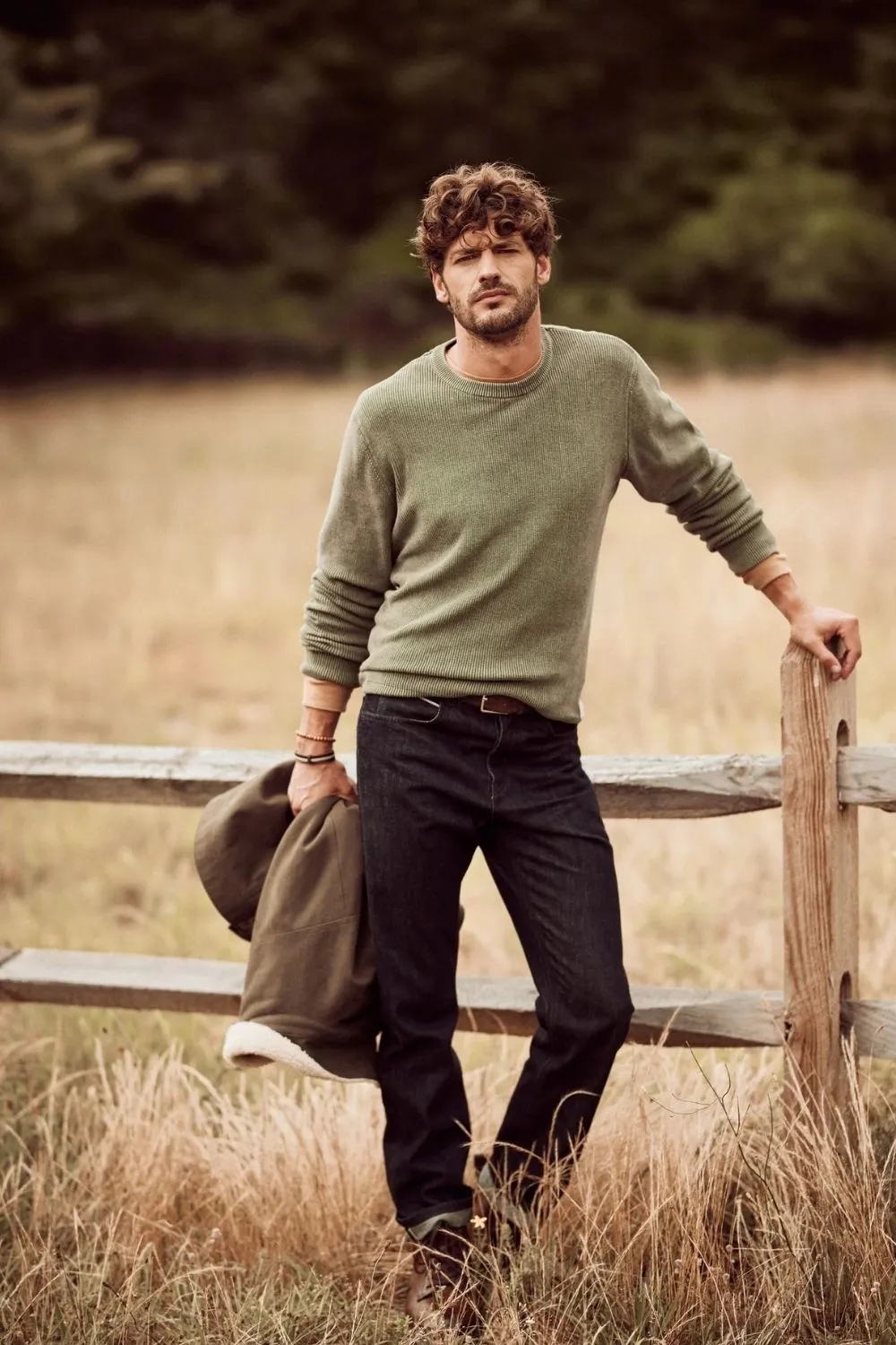 Weatherproof Vintage Vertical Rib Stonewash Sweater for Men in Dark Pine | F2540557GK-DKPINE sold by Glik’s