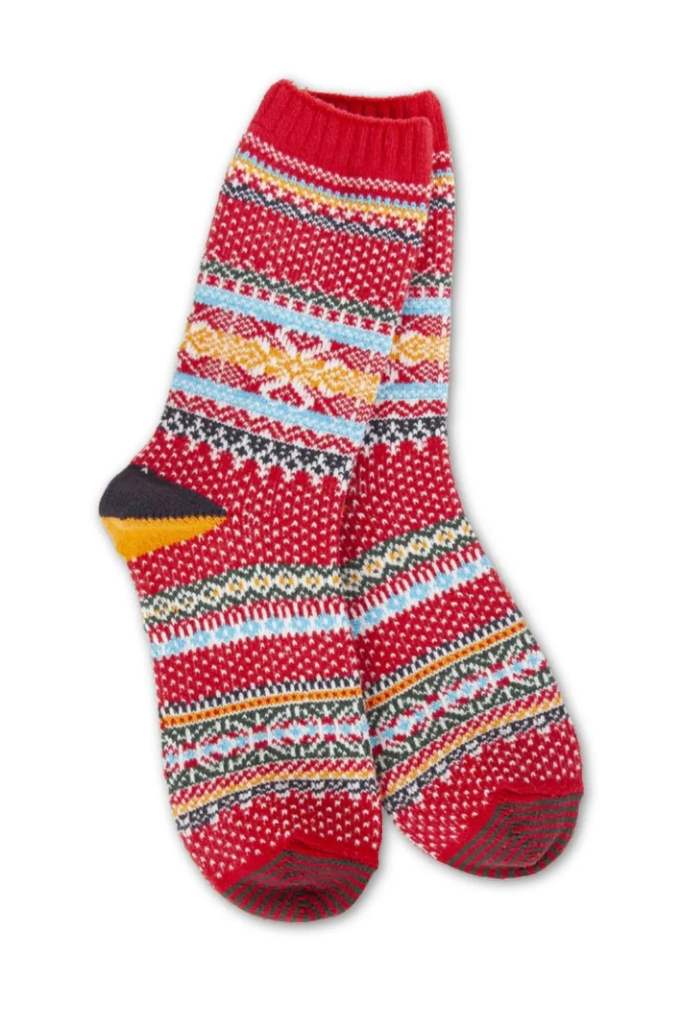 Worlds Softest Holiday Seasonal Crew Socks for Women in Red Multi | 76401 sold by Glik’s
