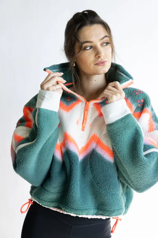 FP Movement Printed Mountain High ½ Zip Fleece for Women in Green Glow | OB2356753-GREENGLOW sold by Glik’s