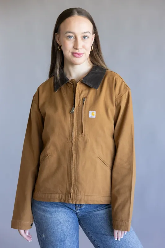 Carhartt Rugged Flex Canvas Detroit Jacket for Women in Carhartt Brown  | 106208-BRN sold by Glik’s