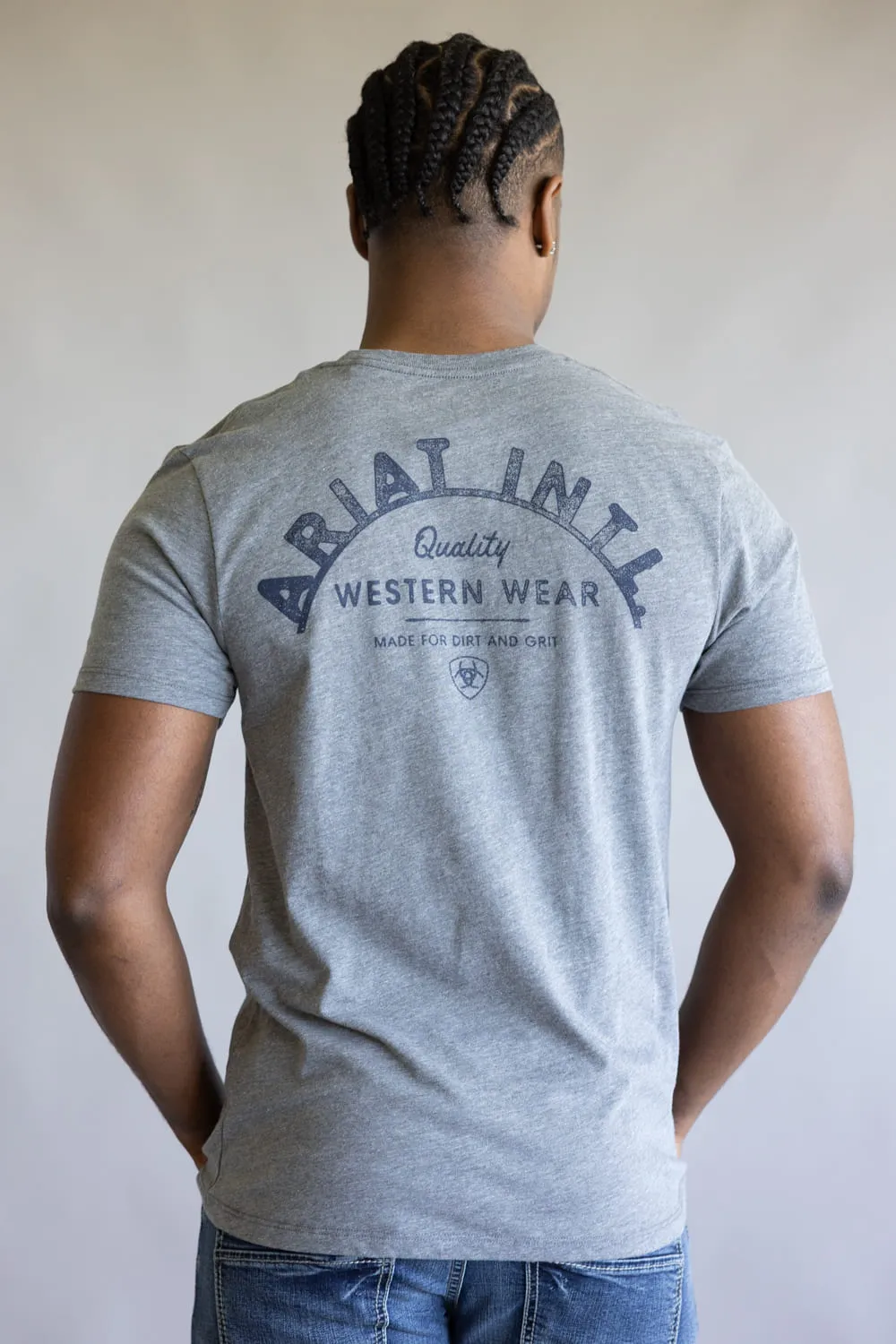Ariat Iron Ranch T-Shirt for Men in Graphite Heather | 10062413-GRAPHITE sold by Glik’s product image thumbnail 5
