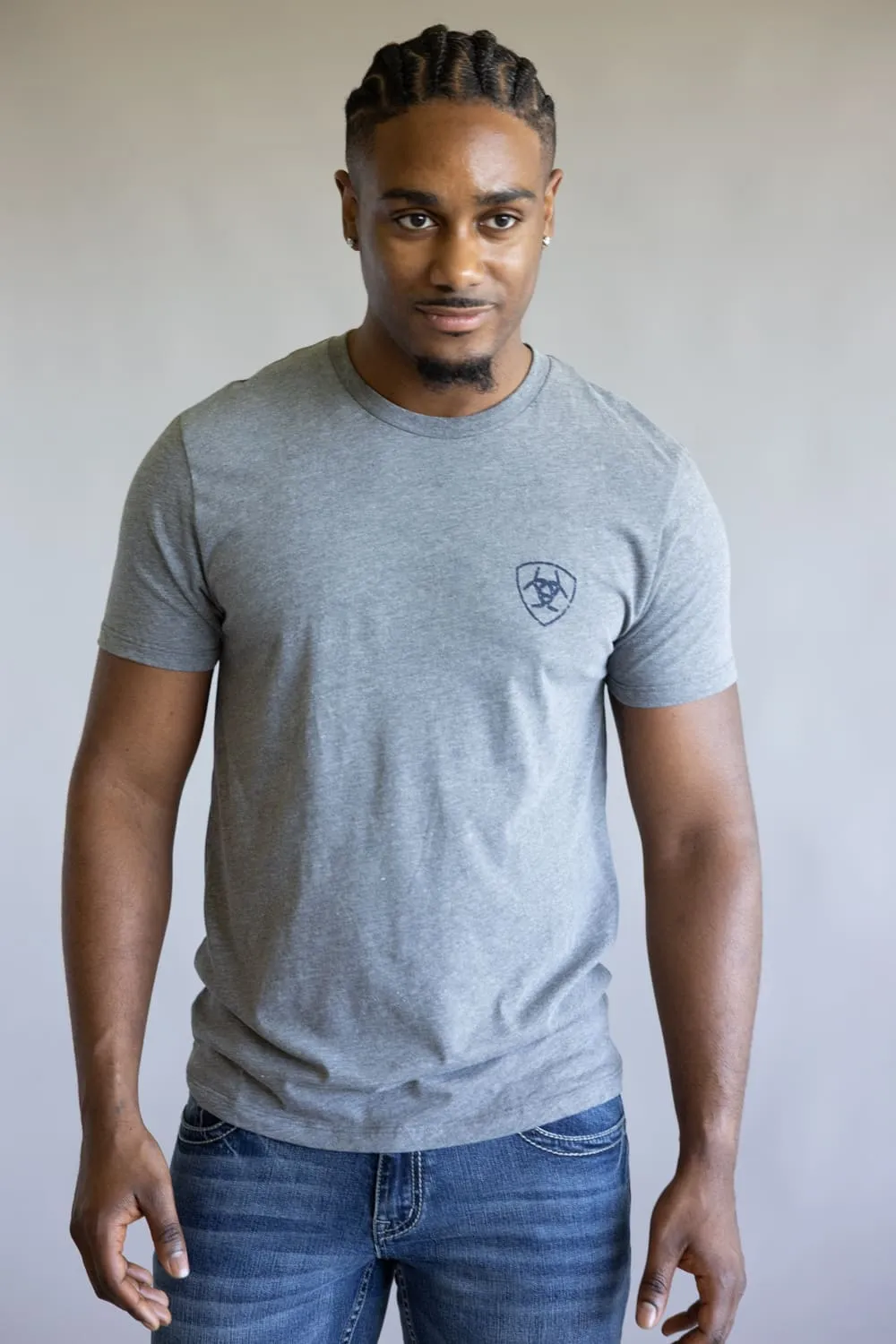 Ariat Iron Ranch T-Shirt for Men in Graphite Heather | 10062413-GRAPHITE sold by Glik’s product image thumbnail 2