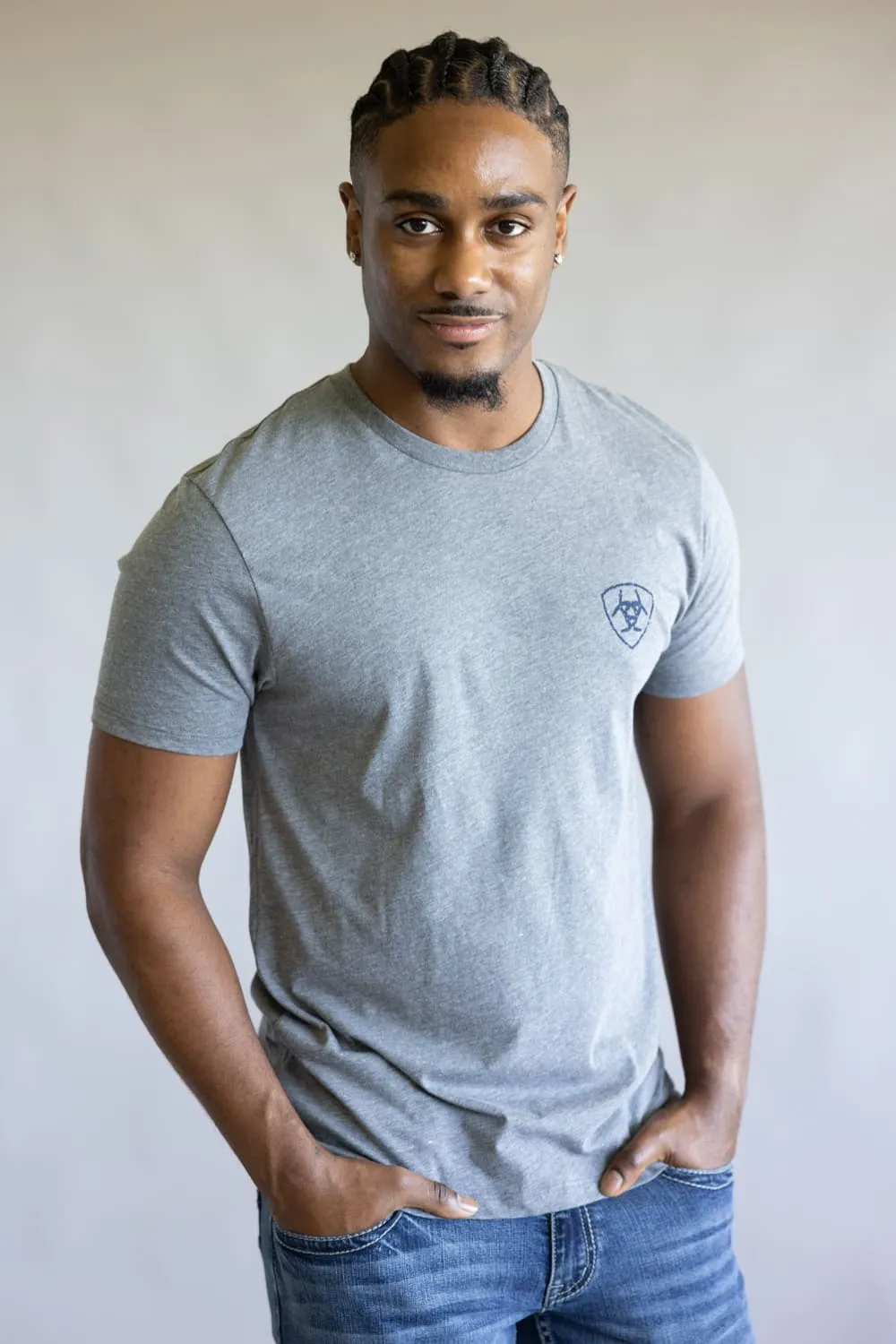 Ariat Iron Ranch T-Shirt for Men in Graphite Heather | 10062413-GRAPHITE sold by Glik’s product image thumbnail 3