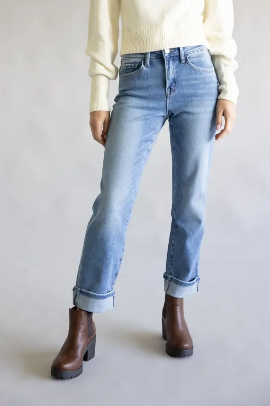 Flying Monkey High-Rise Crop Straight Leg Jeans for Women | F6093 sold by Glik’s