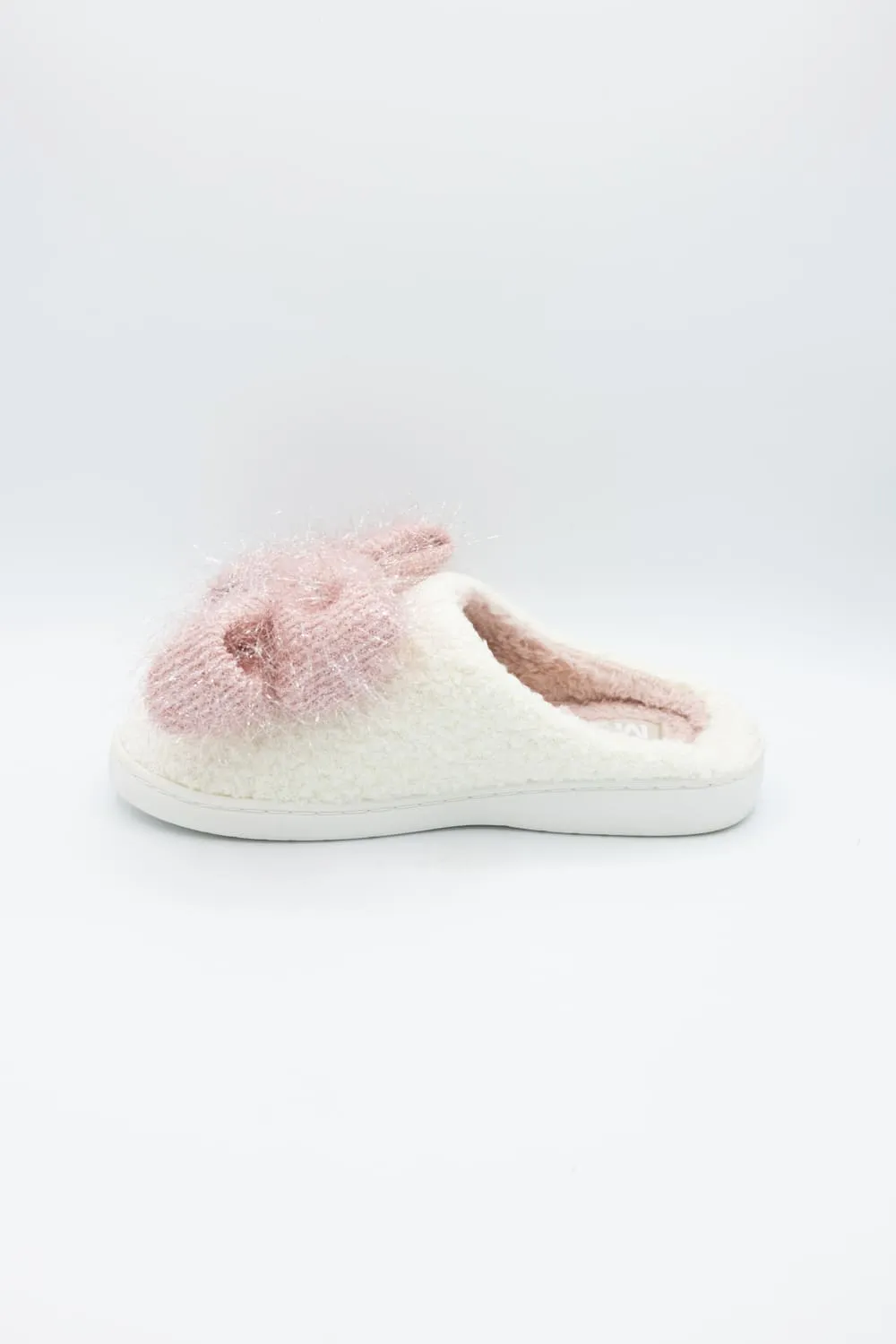 3D Pink Bow Slippers for Women in Off White | GS1412401-3DT-SHEARL sold by Glik’s product image thumbnail 5