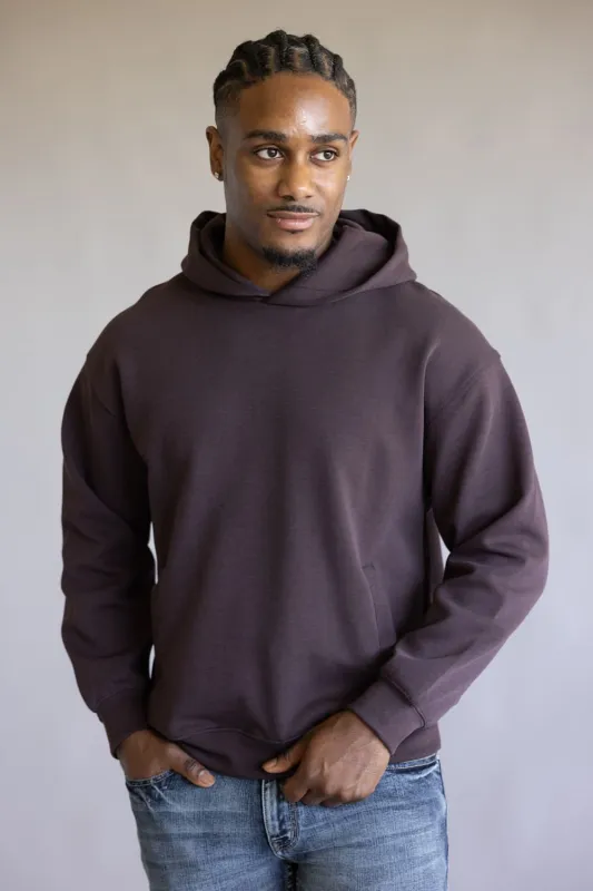 Denim & Flower Hoodie for Men in Dark Red Wine | CSWS-C657 sold by Glik’s